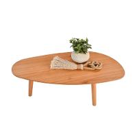 Mesa De Centro Imperial Organica Com Tripé - Pe Palito - 92cm Amêndoa - 9