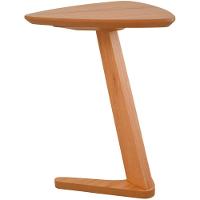 Mesa Lateral De Apoio Flat Moderna Baixa Madeira Maciça Amêndoa - 9