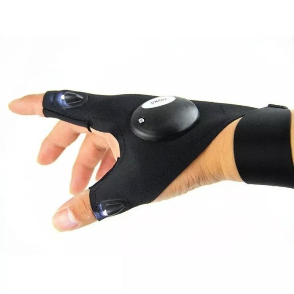 Luva Lanterna De Mao Pesca Luminaria Iluminacao Led Consertos A Prova Agua Camping Reparos Automoveis Multifuncional - 4