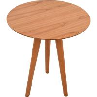 Mesa Lateral Baixa Pé Palito Em Madeira Maciça Com Tampo Lâminado Amendoa - 6