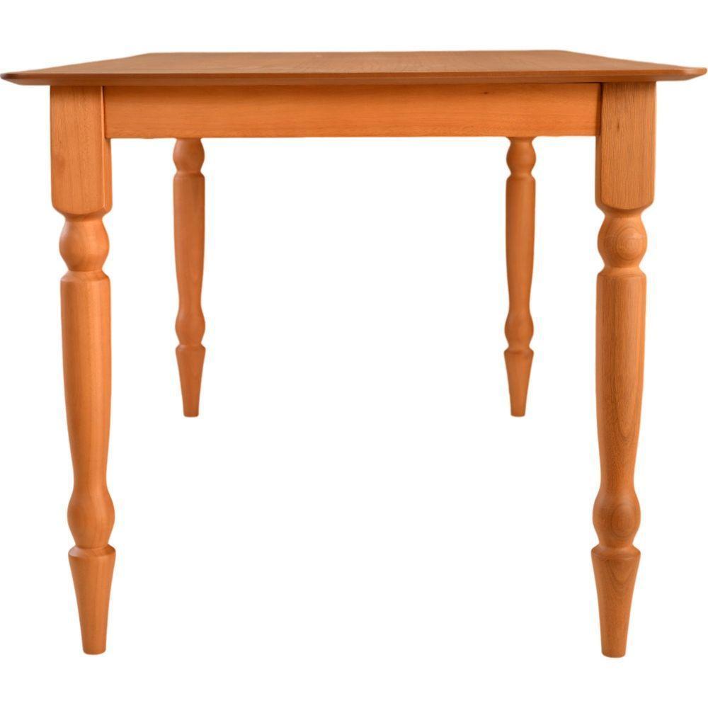 Mesa Jantar Orlando Em Madeira Maciça Com Tampo Lâminado 160x90 Pes Torneados - 4