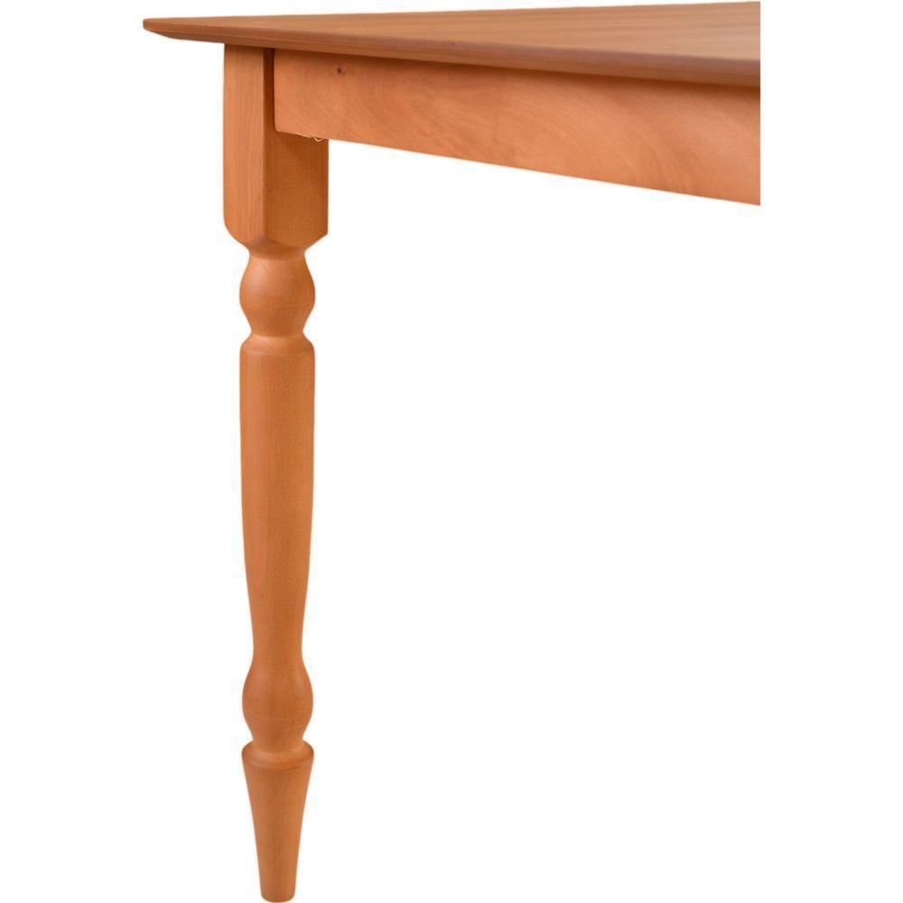 Mesa Jantar Orlando Em Madeira Maciça Com Tampo Lâminado 160x90 Pes Torneados - 6