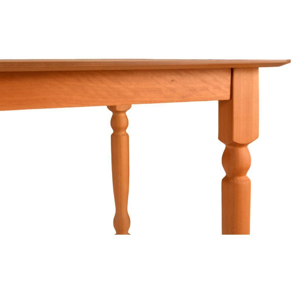 Mesa Jantar Orlando Em Madeira Maciça Com Tampo Lâminado 160x90 Pes Torneados - 8