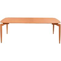 Mesa Jantar Malibu Madeira Maciça Amendoa Tampo Lâminado 180x100 Detalhe Pe Moderna - 5