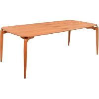 Mesa Jantar Malibu Madeira Maciça Amendoa Tampo Lâminado 180x100 Detalhe Pe Moderna - 7