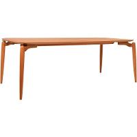 Mesa Jantar Malibu Madeira Maciça Amendoa Tampo Lâminado 180x100 Detalhe Pe Moderna - 8