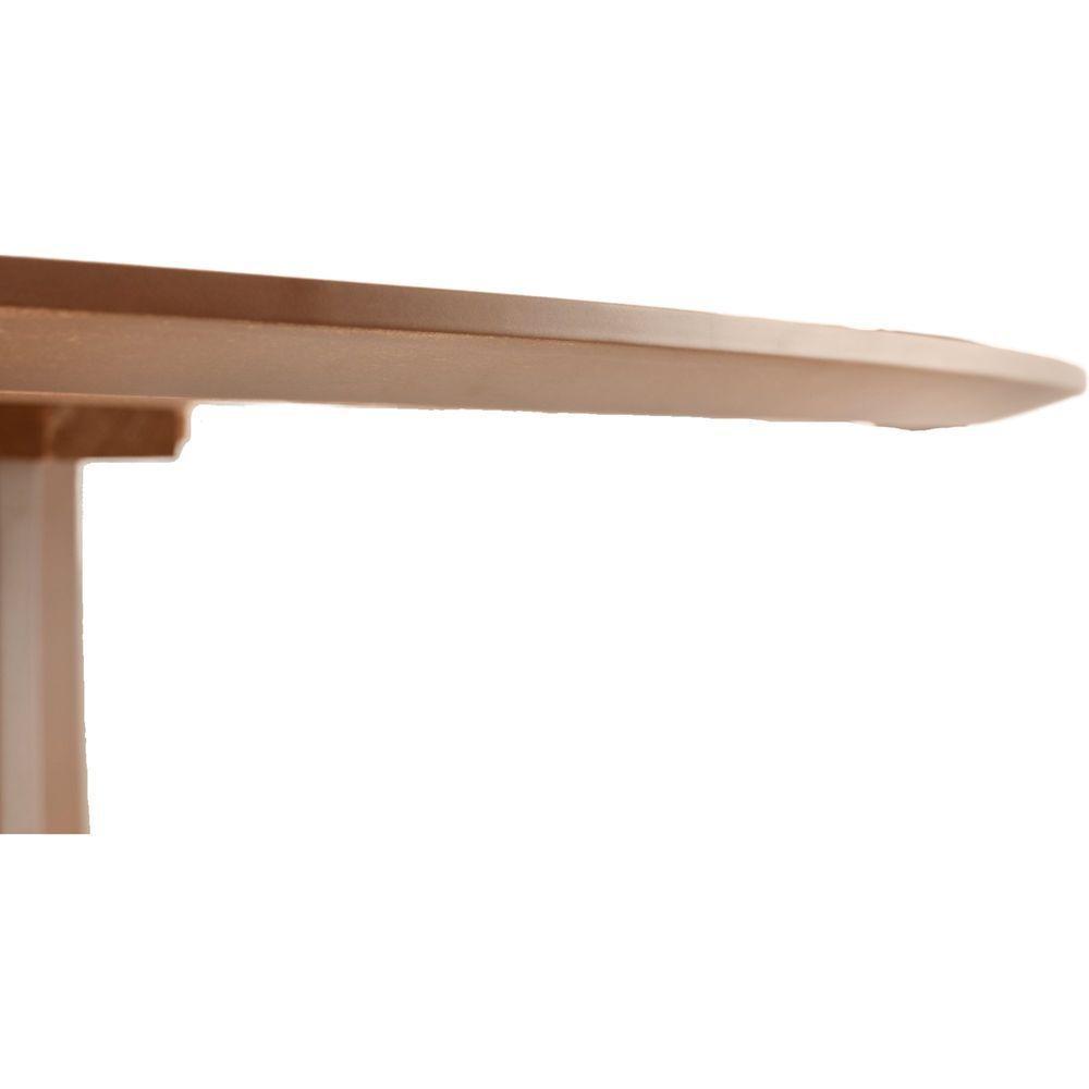 Mesa Jantar Ipanema Redonda Em Madeira Maciça Com Tampo Lâminado 136cm Castanho - 7