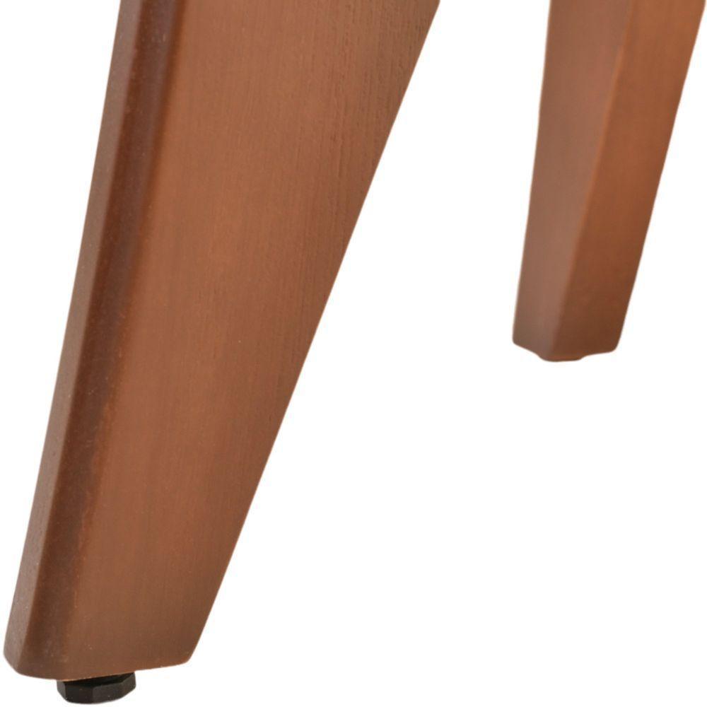 Mesa Jantar Ipanema Redonda Em Madeira Maciça Com Tampo Lâminado 136cm Castanho - 9