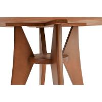 Mesa Jantar Ipanema Redonda Em Madeira Maciça Com Tampo Lâminado 136cm Castanho - 6