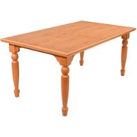 Mesa Jantar Atlanta Madeira Maciça Amendoa Tampo Lâminado 180x100 Pes Torneados
