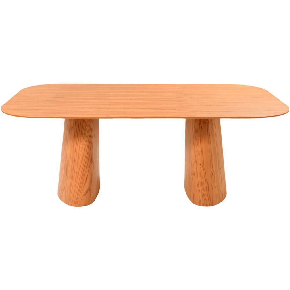 Mesa Jantar Jurerê Com Base E Tampo Lâminado Em Madeira De Cinamomo 180x110 Amêndoa - 6