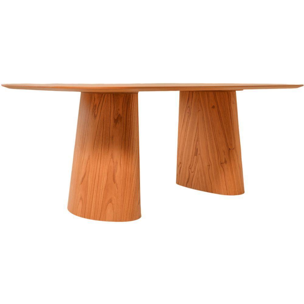 Mesa Jantar Jurerê Com Base E Tampo Lâminado Em Madeira De Cinamomo 180x110 Amêndoa - 10