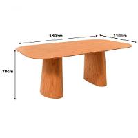 Mesa Jantar Jurerê Com Base E Tampo Lâminado Em Madeira De Cinamomo 180x110 Amêndoa - 3