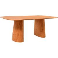 Mesa Jantar Jurerê Com Base E Tampo Lâminado Em Madeira De Cinamomo 180x110 Amêndoa