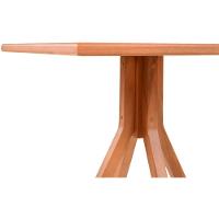 Mesa Gourmet Quadrada Pequena Restaurante Em Madeira Maciça Com Tampo Lâminado 80x80 Amêndoa - 5