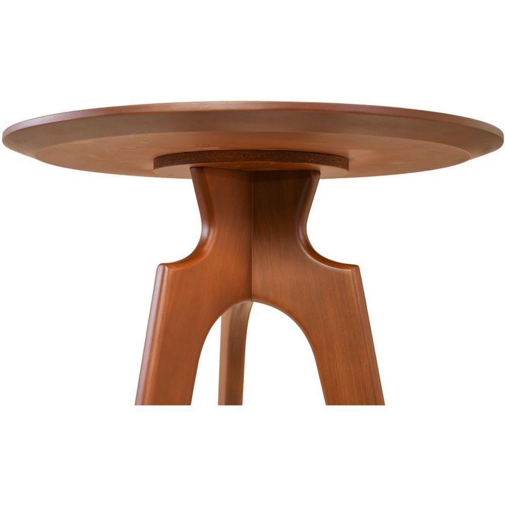 Mesa Bistrô Grécia Alta Madeira Maciça Tampo Lâminado Castanho - 6