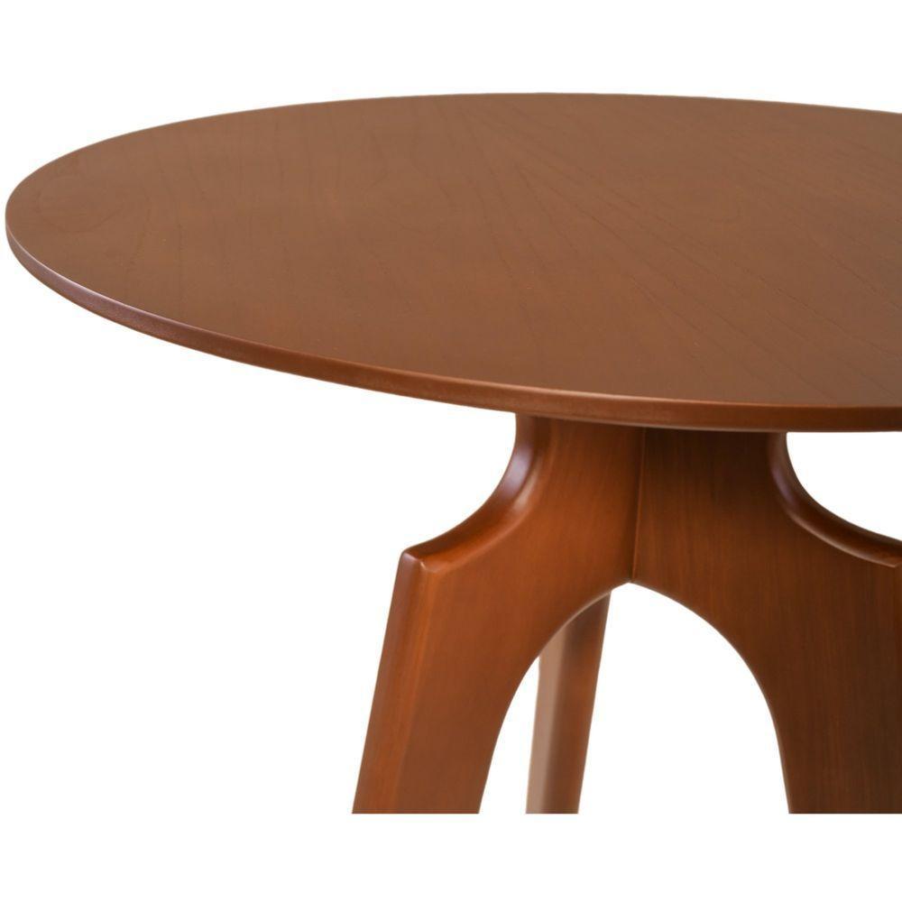 Mesa Bistrô Grécia Alta Madeira Maciça Tampo Lâminado Castanho - 8