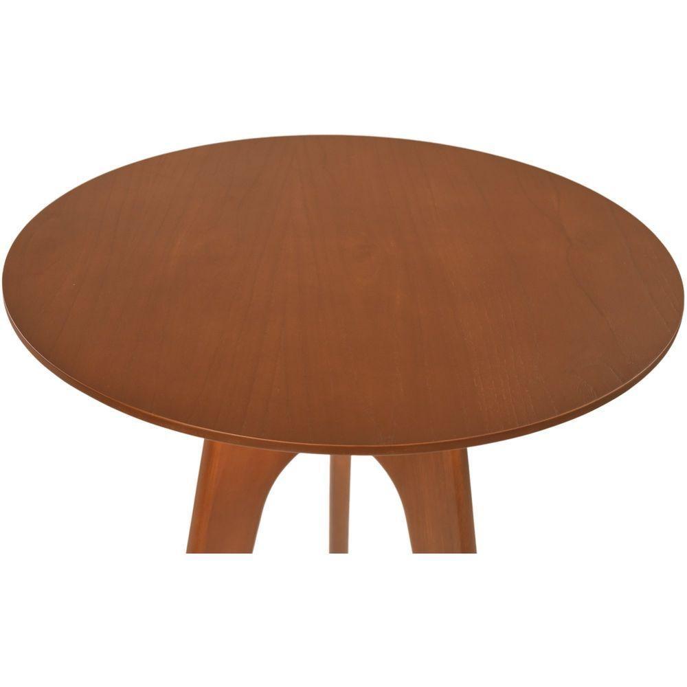 Mesa Bistrô Grécia Alta Madeira Maciça Tampo Lâminado Castanho - 9