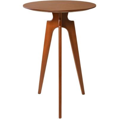 Mesa Bistrô Grécia Alta Madeira Maciça Tampo Lâminado Castanho