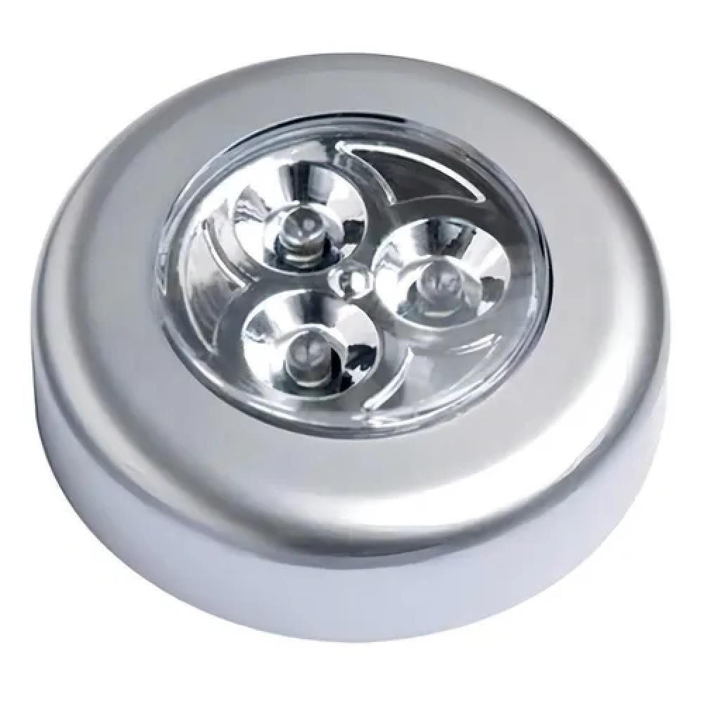 Luminaria Toque 3 Leds Abajur Sem Fio Bancada Closet Guarda Roupa Luz Leitura Quarto Bebe Touch Super Potente Com Adesiv - 10
