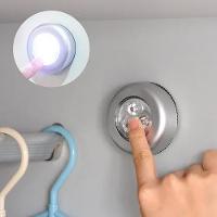 Luminaria Toque 3 Leds Abajur Sem Fio Bancada Closet Guarda Roupa Luz Leitura Quarto Bebe Touch Super Potente Com Adesiv - 2