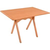 Mesa Gourmet Retangular Pequena Restaurante Em Madeira Maciça Com Tampo Lâminado 120cm Amêndoa - 1