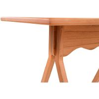 Mesa Gourmet Retangular Pequena Restaurante Em Madeira Maciça Com Tampo Lâminado 120cm Amêndoa - 7