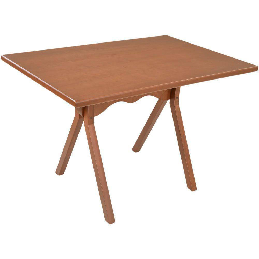 Mesa Gourmet Retangular Pequena Restaurante Em Madeira Maciça Com Tampo Lâminado 120cm Castanho - 8