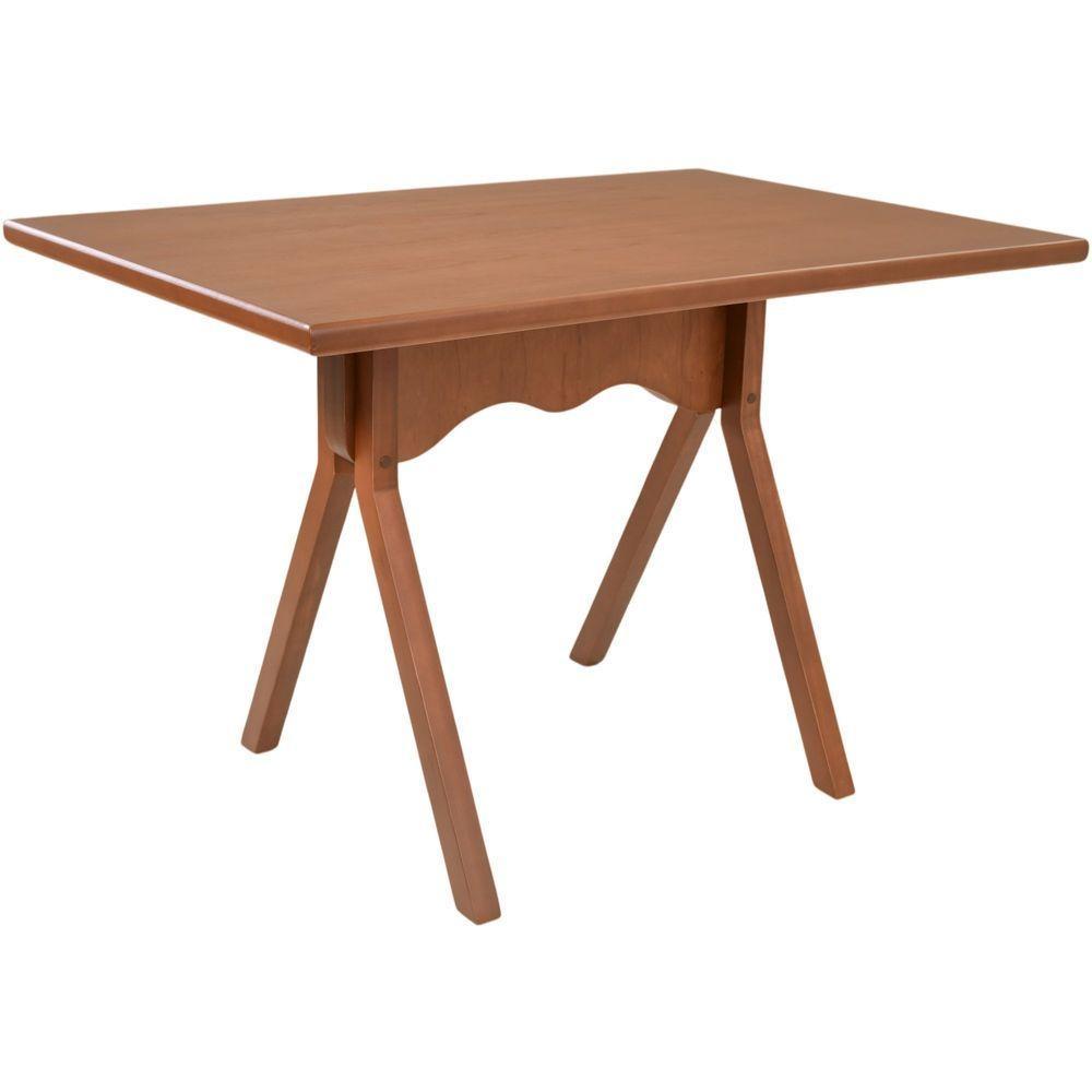 Mesa Gourmet Retangular Pequena Restaurante Em Madeira Maciça Com Tampo Lâminado 120cm Castanho - 9