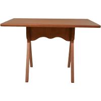 Mesa Gourmet Retangular Pequena Restaurante Em Madeira Maciça Com Tampo Lâminado 120cm Castanho - 5