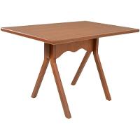 Mesa Gourmet Retangular Pequena Restaurante Em Madeira Maciça Com Tampo Lâminado 120cm Castanho - 7