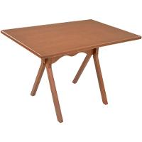 Mesa Gourmet Retangular Pequena Restaurante Em Madeira Maciça Com Tampo Lâminado 120cm Castanho - 8