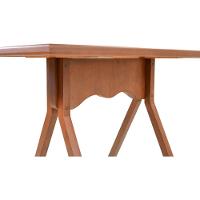 Mesa Gourmet Retangular Pequena Restaurante Em Madeira Maciça Com Tampo Lâminado 120cm Castanho - 10