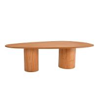 Mesa De Centro Imperial Organica Com Base Redonda Amendoa 122cm