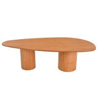 Mesa De Centro Imperial Organica Com Base Redonda Amendoa 122cm - 5