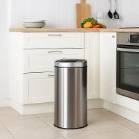 Lixeira Automatica Com Sensor 12 Litros Inox Polido Grande Cabo Usb Com Cesto Removivel Luxo Recarregavel