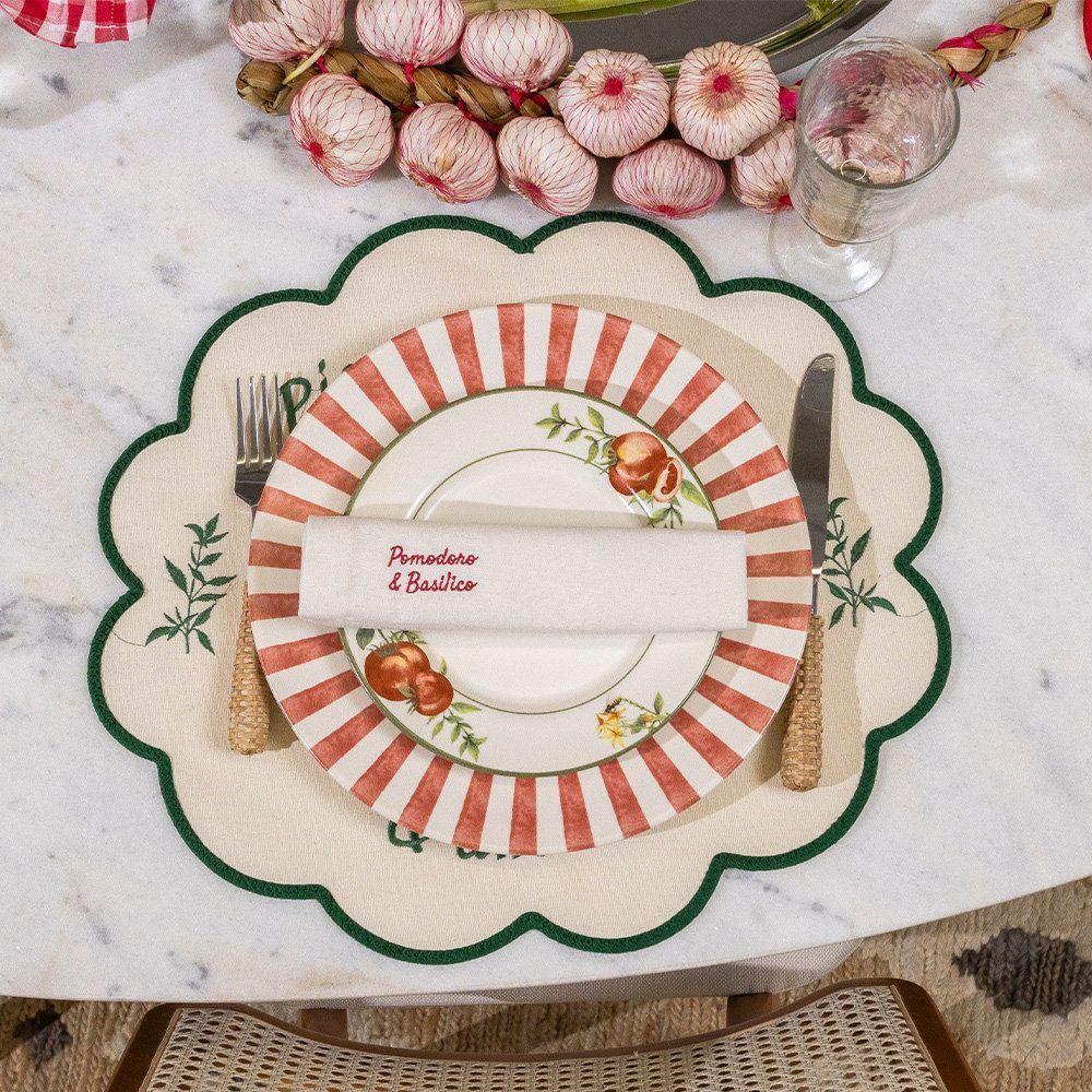 Guardanapo Copa E Cia 4 Peças Eco Pomodoro E Basílico Vermelho - 4