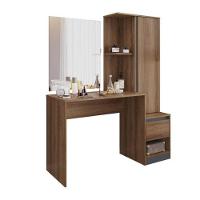 Penteadeira Com Espelho 1 Gaveta E 1 Porta Amendola/grafito Amoudi Móveis - 5