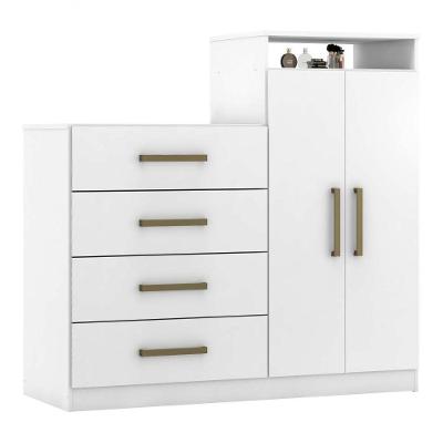 Cômoda 2 Portas 4 Gavetas Aurea Branco Demobile Branco