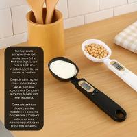 Colher Balanca Dosadora Multifuncional Medidor Automatico Alimentos 500gr Lcd Dieta Precisao 500 Gramas Eletronico - 5