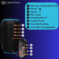 Caixa De Som Portátil Bluetooth Bt680 – Potência, Estilo E Resistência Para Qualquer Momento - Bivolt - 5