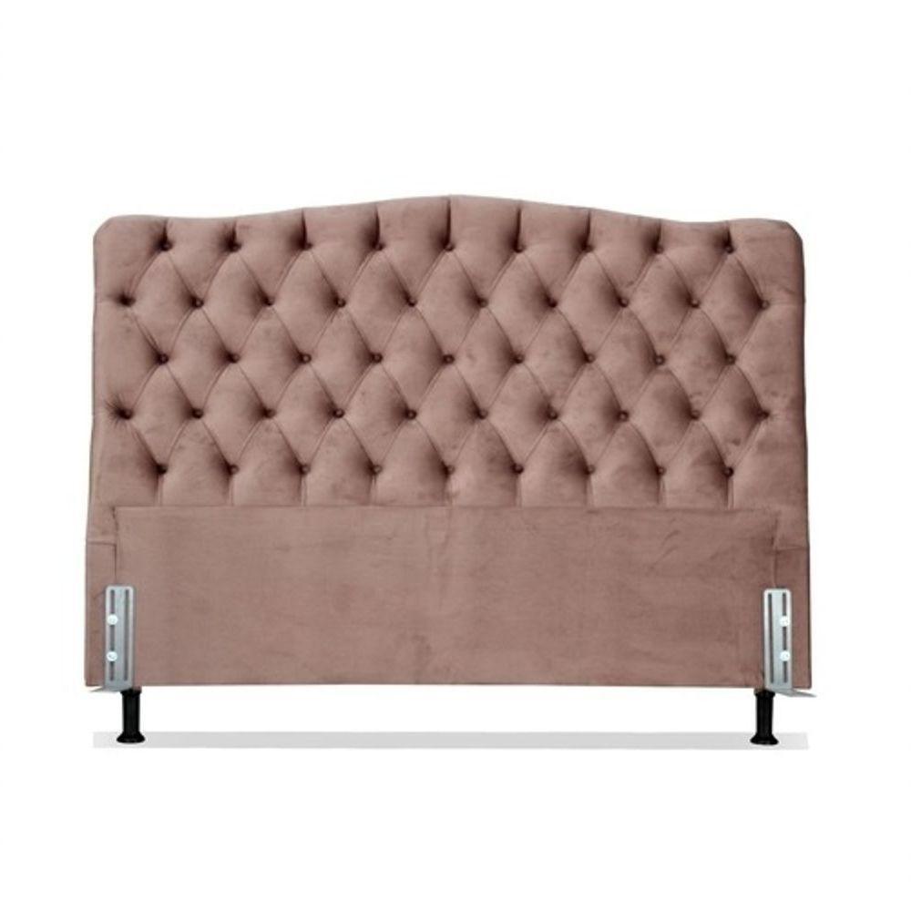 Cabeceira Queen 158 - Bello Box - Dunas Veludo Rosê - 1