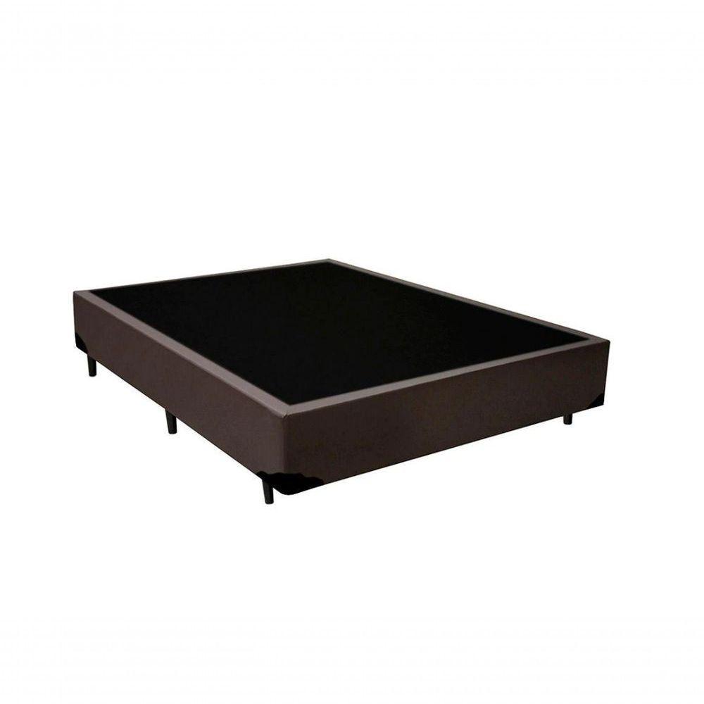Cama Box Casal Sintético Marrom Com Colchão Espuma D33 Marrocos 30cm - 3