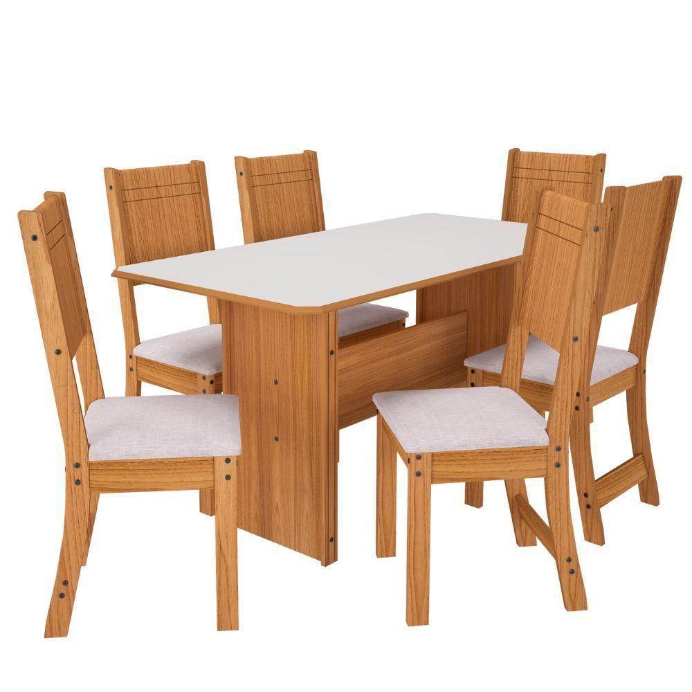 Mesa De Jantar 6 Cadeiras Freijo-off White Evora Indekes - 2