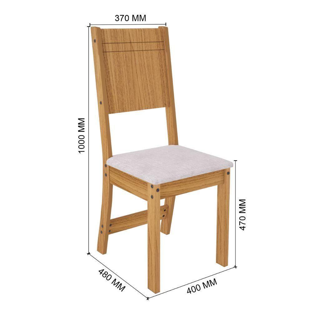 Mesa De Jantar 6 Cadeiras Freijo-off White Evora Indekes - 6