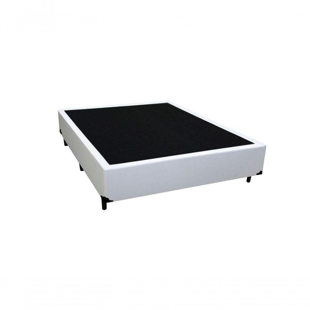 Cama Box Casal Sintético Branco Com Colchão Espuma D33 Marrocos 30cm - 3