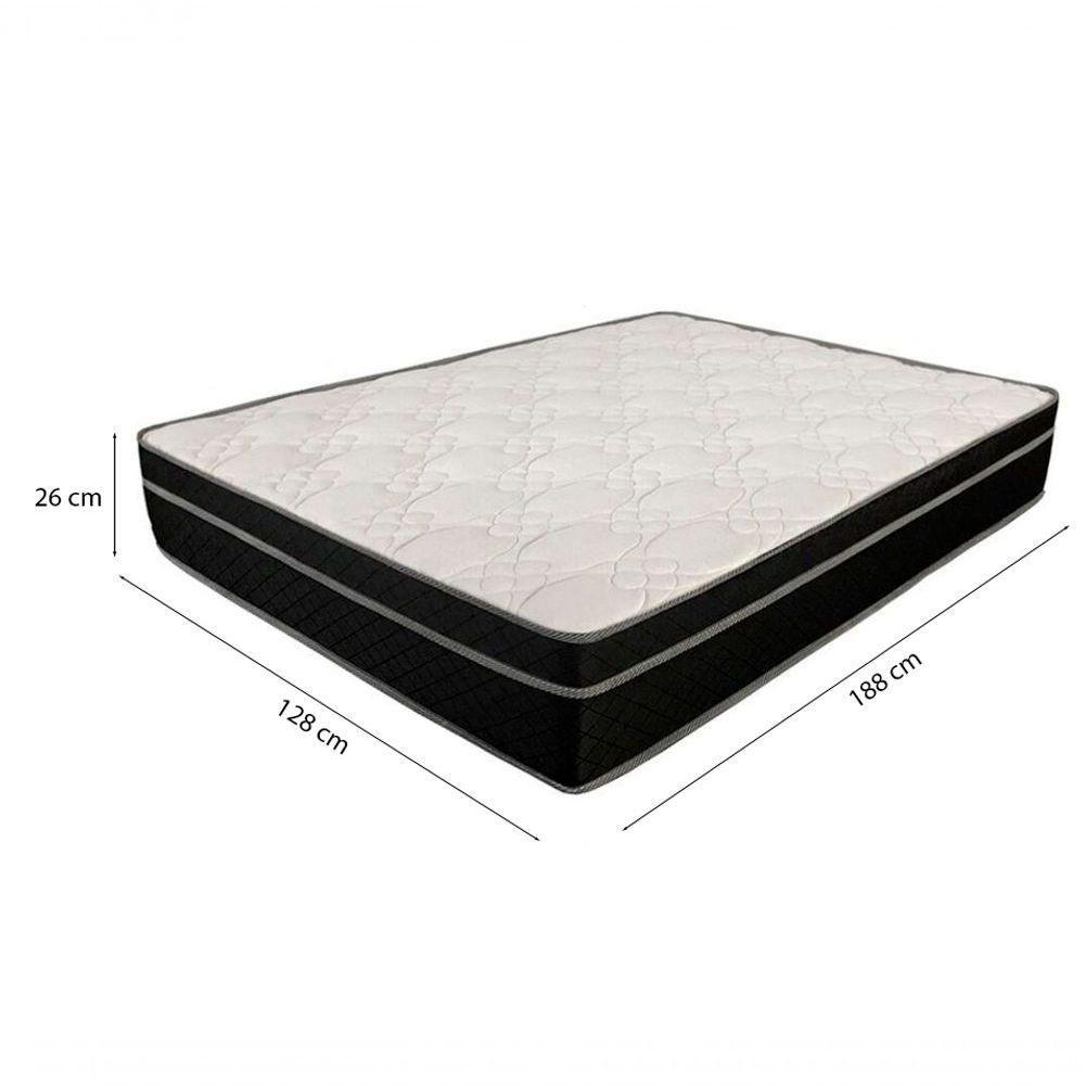 Cama Box Baú Viúva 128 Sintético Marrom Colchão Paris De Molas Ensacadas Preto 26x128x188 - 3
