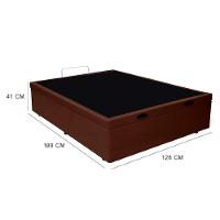 Cama Box Baú Viúva 128 Sintético Marrom Colchão Paris De Molas Ensacadas Preto 26x128x188 - 2