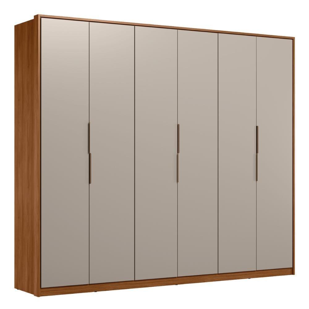 Guarda Roupa Casal 6 Portas E 6 Gavetas Atrice Nogueira/nude Prime Tx Demobile Nogueira/nude Prime Tx - 1