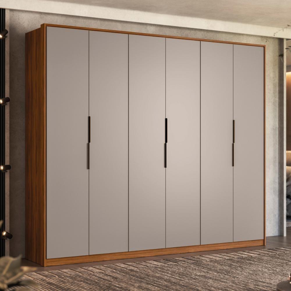 Guarda Roupa Casal 6 Portas E 6 Gavetas Atrice Nogueira/nude Prime Tx Demobile Nogueira/nude Prime Tx - 2